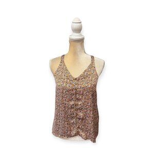 NEW Anthropologie Maeve Aryana Cami Tank Top Size 0 Satin Floral